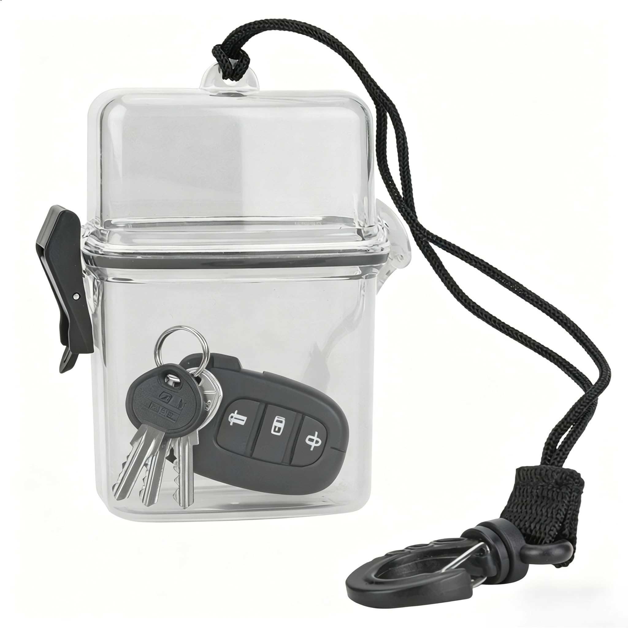 Cyrank Diving Dry Box, Transparent Diving Kayak Sailing Gear Holder Underwater Waterproof Protective Phone Case with Rope Hook for Surfing(Gray)