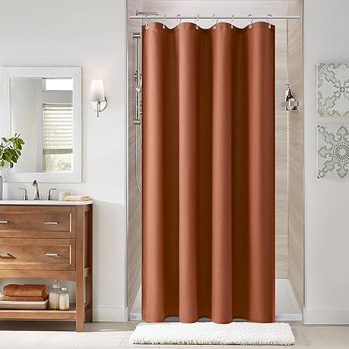 Miniatura 135 de Naturoom cortina de ducha de 36 pulgadas - cortina de ducha estrecha para espacio pequeño, de medio tamaño, de lino verde ultra gruesa, juego