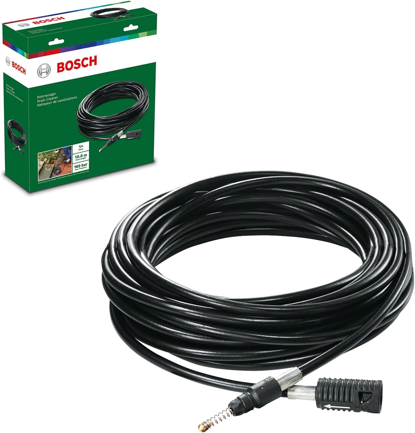 Drain Cleaner (10m, 160 bar, Compatible with: EasyAquatak 110/120, UniversalAquatak 125/130/135, AdvancedAquatak 140/150/160, AQT 33-10/33-11/35-12/37-13/40-13/42-13/45-14 X)