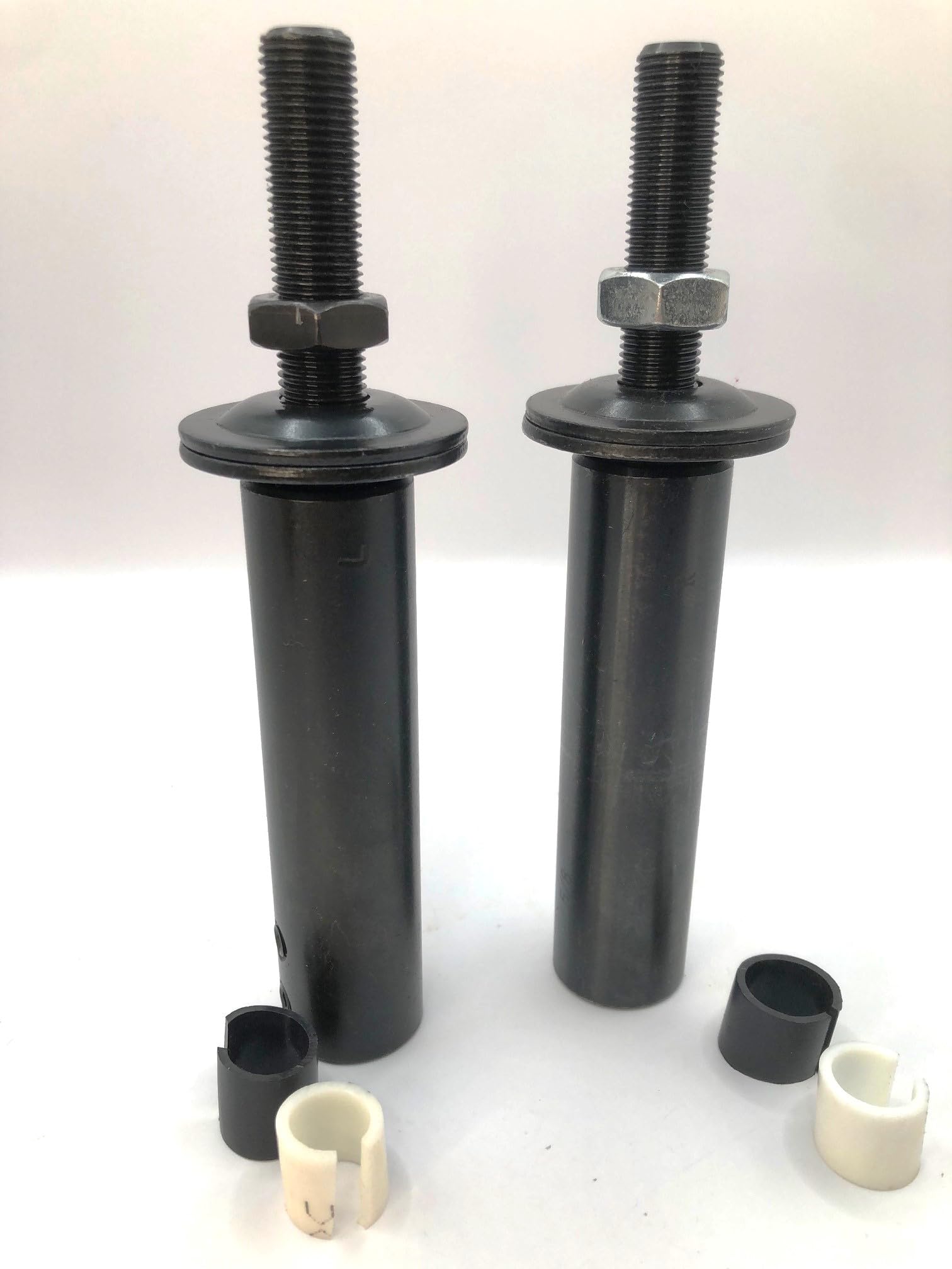 Jestco 6-1/4” Long Shaft Arbor Extension SET fits 1/2" right and left side shaft Motor Arbor Threaded Shaft Adapter for Buffing Grinding Wheels/For