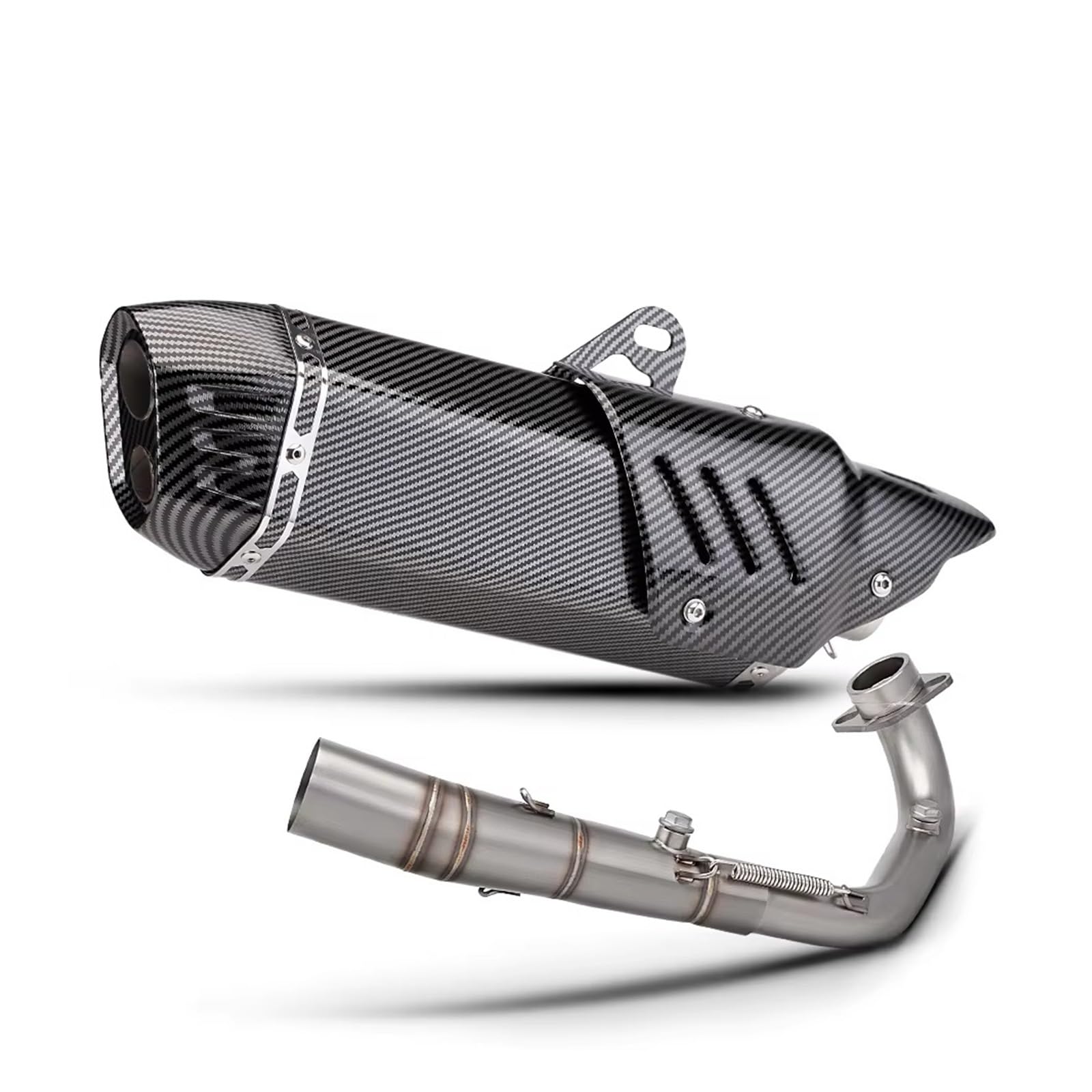 Modifizierter Motorradschalldämpfer Für Zontes, für ZONTES 368G Auspuff-Frontkrümmer-Verbindungsrohranschluss 51-mm-Fluchtauspuffsystem