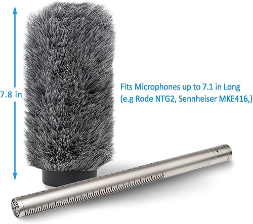 Miniatura 9 de YOUSHARES Deadcat - Orejera de viento para Rode NTG4, micrófonos de escopeta MKE 600, micrófonos de escopeta Audio-Technica AT875R, parabrisas de