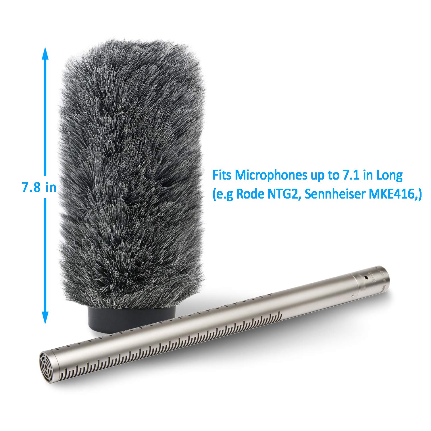 Parabrezza per microfono NTG3 - Windmuff per Rode NTG-3, Sennheiser MKH416 Shotgun Mic, Wind Shield Fino a 7.1 "Long di YOUSHARES