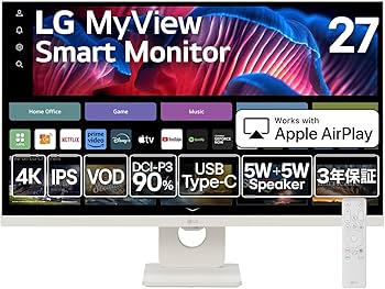 Amazon.co.jp: LG スマートモニター 27SR73U-W/LG MyView Smart