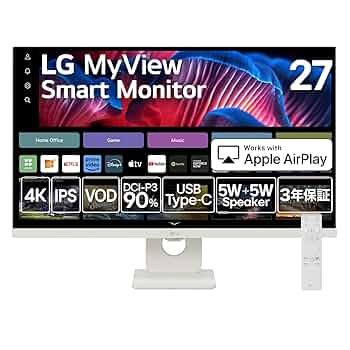 【値下げしました】LG スマートモニター / 27インチ / 27SR50F-W 27” LG Smart Monitor – 27SR50F-W | LG UK