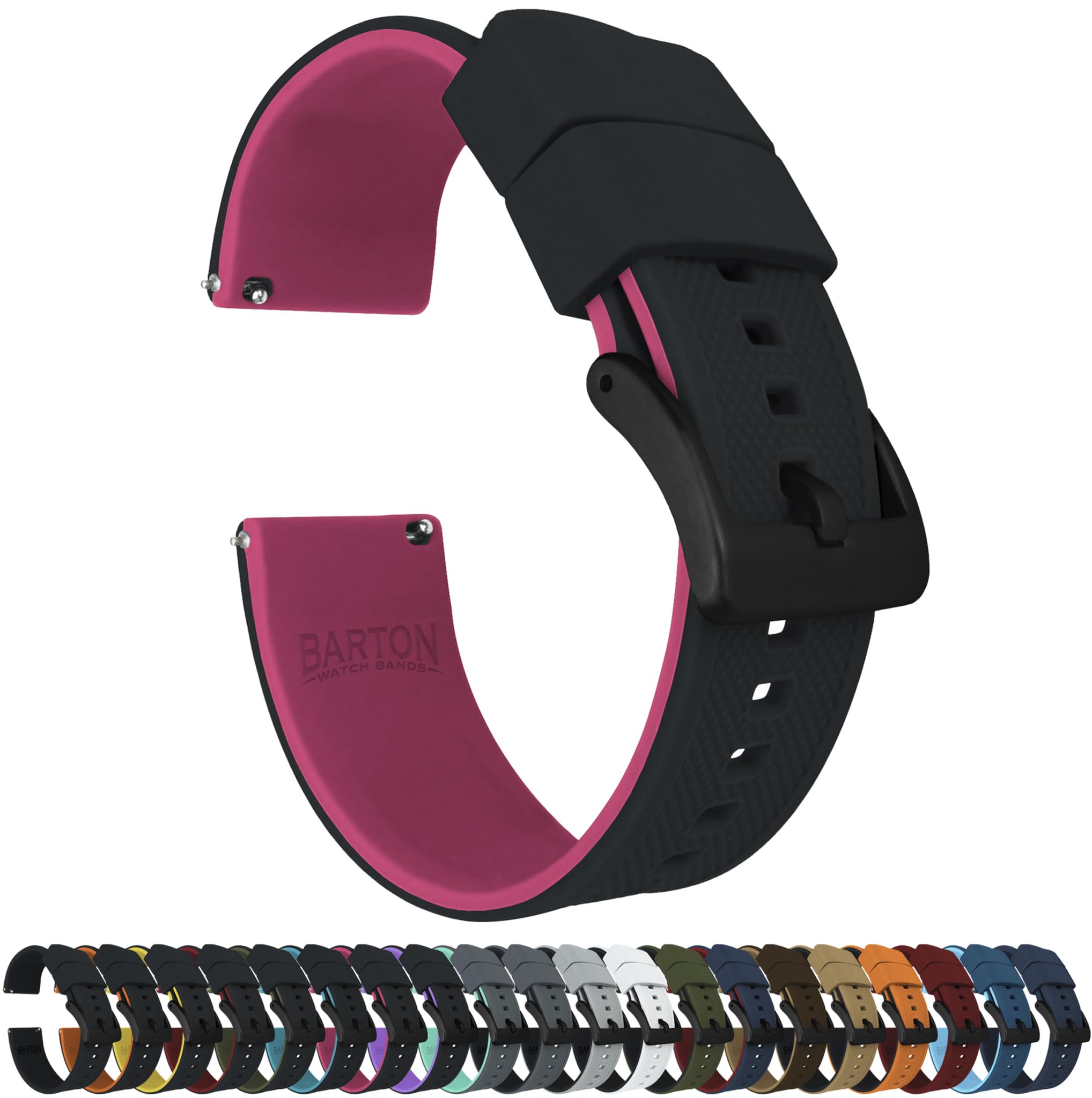 BARTON Elite Silicone Watch Bands - Gold Buckle Quick Release