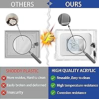 Vista 4 de Caja de bloqueo de termostato extragrande, bloqueo inteligente de panel de interruptor de pared táctil con cerradura se adapta al control