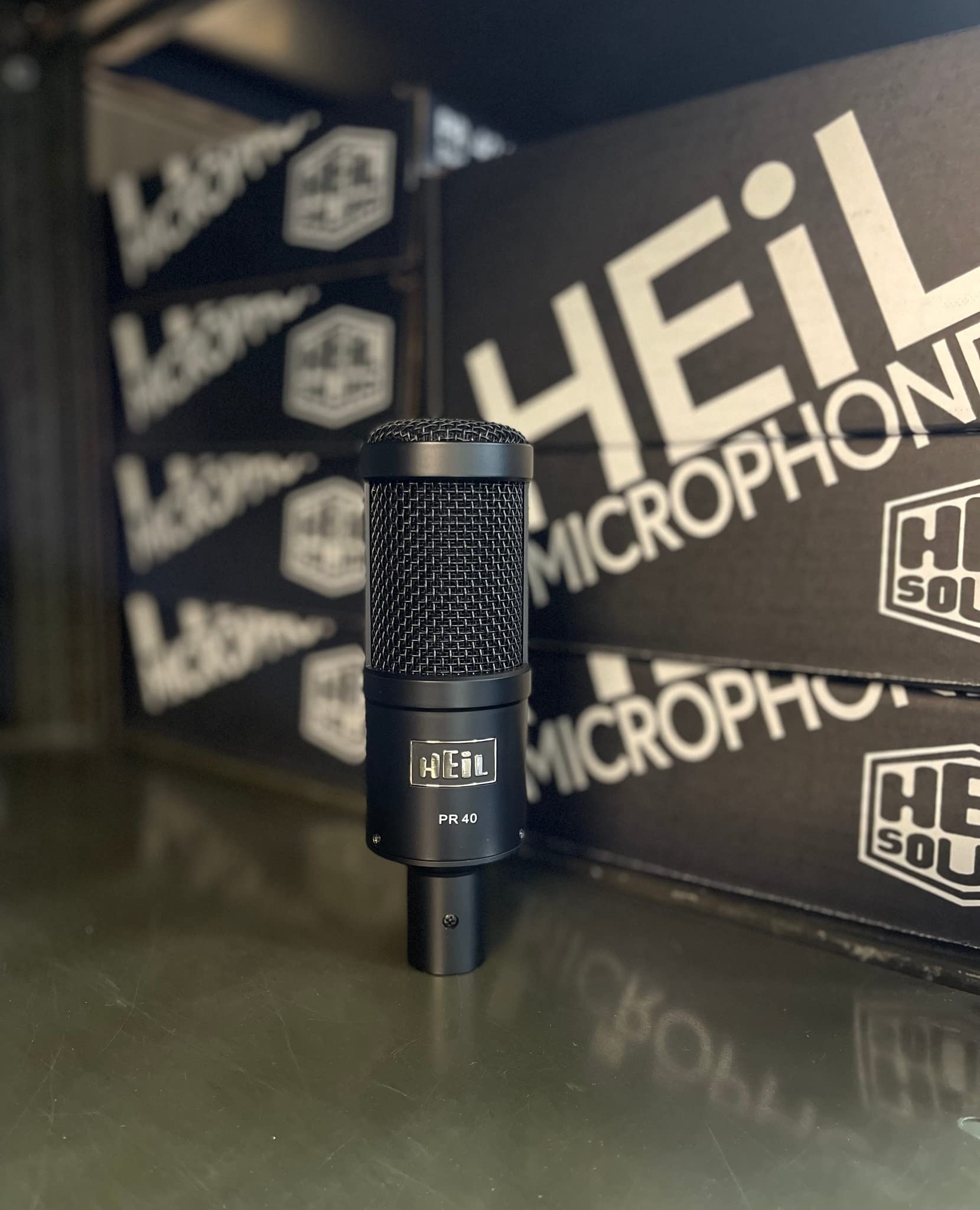 Microfone dinâmico Heil PR 40 para transmissão, podcast, gravação