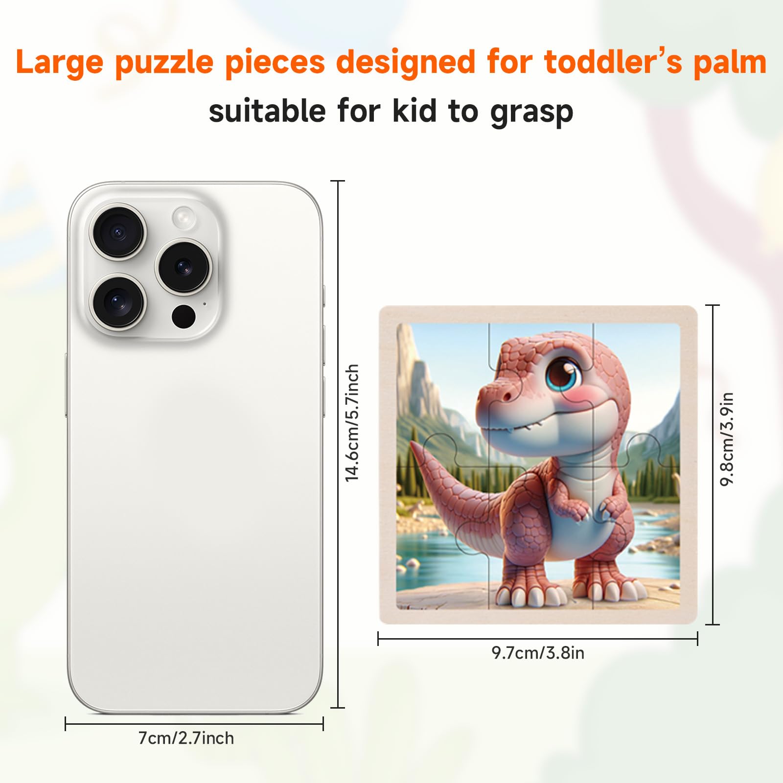 Puzzle per bambini a partire da 3 4 5 6 anni, 8 x 6 pezzi, puzzle in legno, giocattolo educativo prescolare, regali per bambini per ragazzi e ragazze