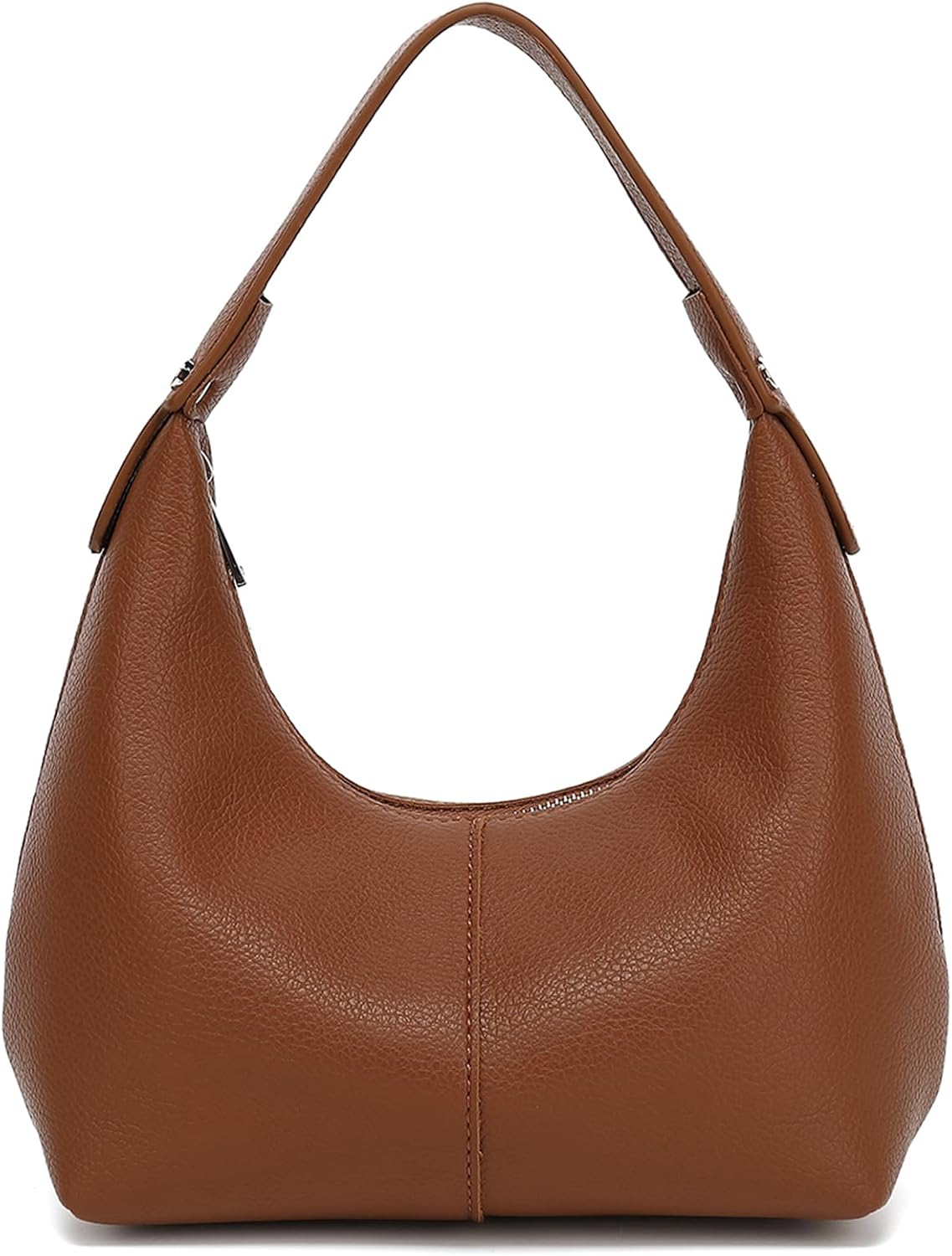 Small Shoulder Purse for Women, Soft PU Leather Tote Handbag Slouchy Crescent Hobo Bag for Leisure & Daily Use