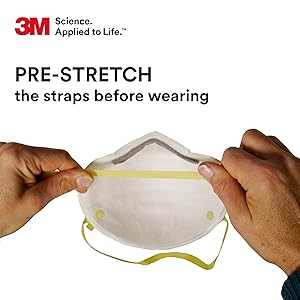 3M Particulate Respirator, 8110S, N95, Unsealed, Smaller Size, NIOSH APPROVED, Adjustable Noseclip, Two Strap Design, Advanced Electrostatic Media, Nosefoam, Disposable, (Pack of 20)