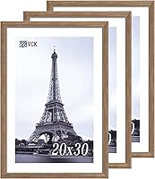 Vista 93 de VCK 8x10 Picture Frames - Black, Wide Border Solid Wood Frame, Display Photo in Horizontal and Vertical, for Home, Office, Gallery, Woodgrain
