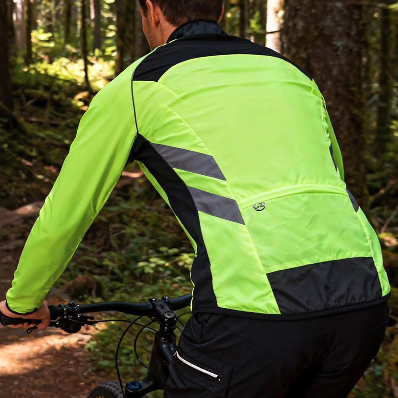 ARMAAN Chaqueta de ciclismo juvenil con bolsillos traseros, manga larga, corte slim, cortaviento e hidrófuga, transpirable, ideal para ciclismo, pesca y actividades al aire libre