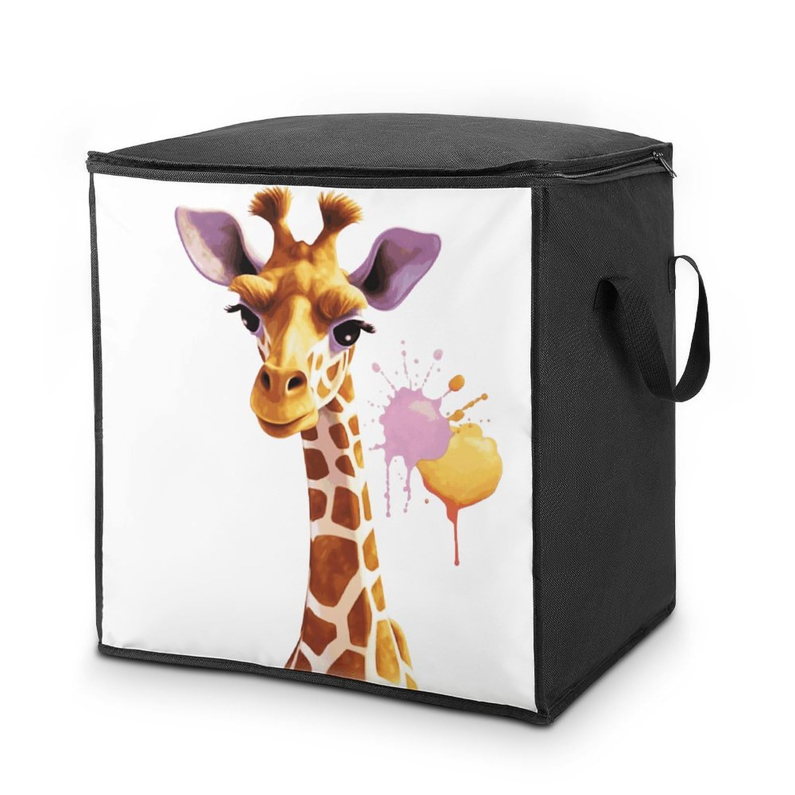 Fekiloot Style Giraffe1 Storage Bags With Reinforced Handles,Moving Bag With Zipper,Closet Organizers,Compression Packing Cubes