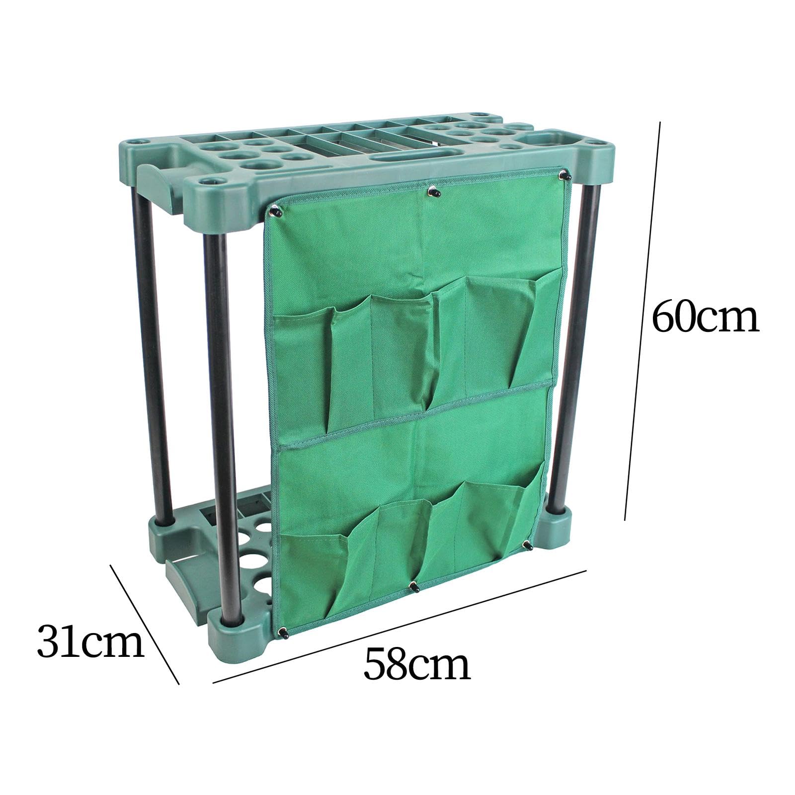 LOVIVER Organizzatore per Attrezzi da Giardino Rastrelliera per Attrezzi da Giardino Durevole Premium Contiene Attrezzi da Giardino Scaffale per Garage