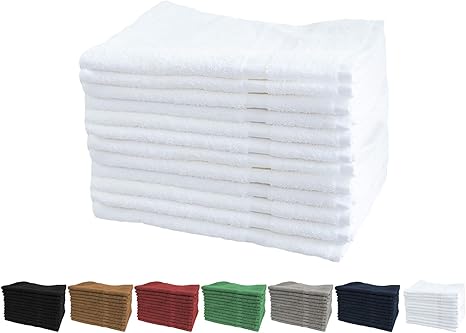 J Adler Lot De 12 Serviettes De Salon Resistantes A L Eau De Javel En Coton Doux 40 6 X 68 6 Cm Amazon Ca Beaute