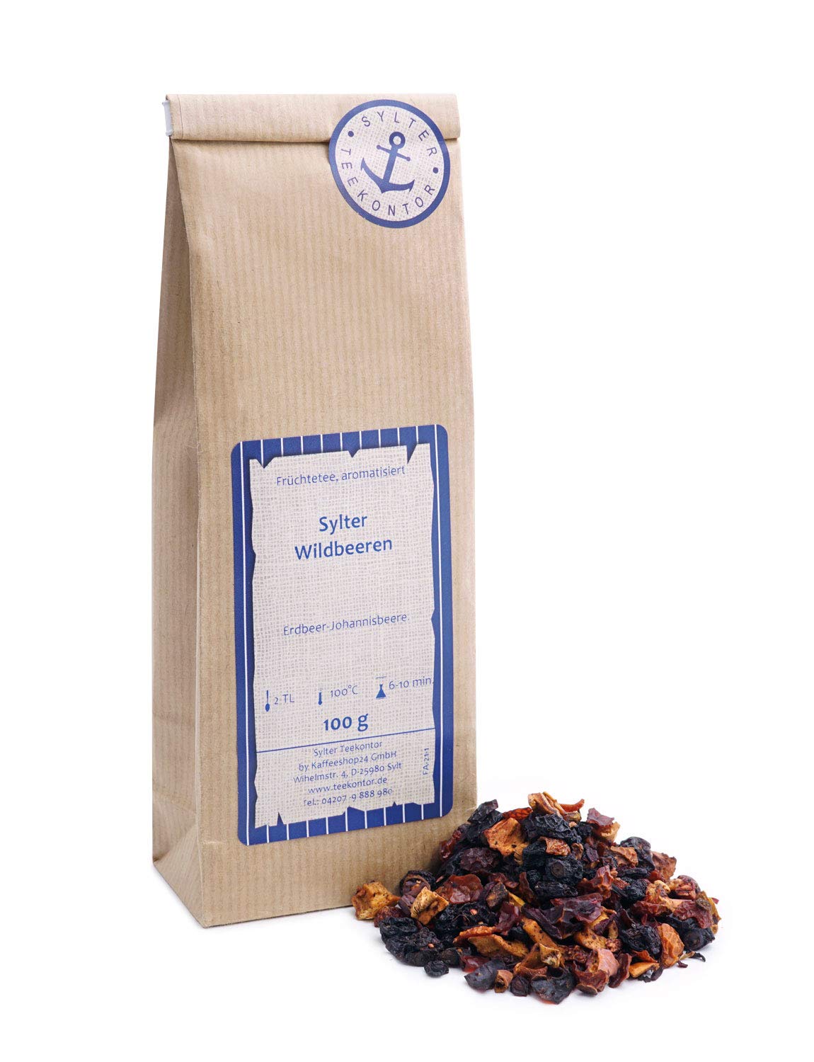 Früchtetee lose Wildbeeren Hagebutten, Johannisbeeren, Apfel, Korinthen ... Früchtetee lose Wildbeeren Hagebutten, Johannisbeeren, Apfel, Korinthen ...