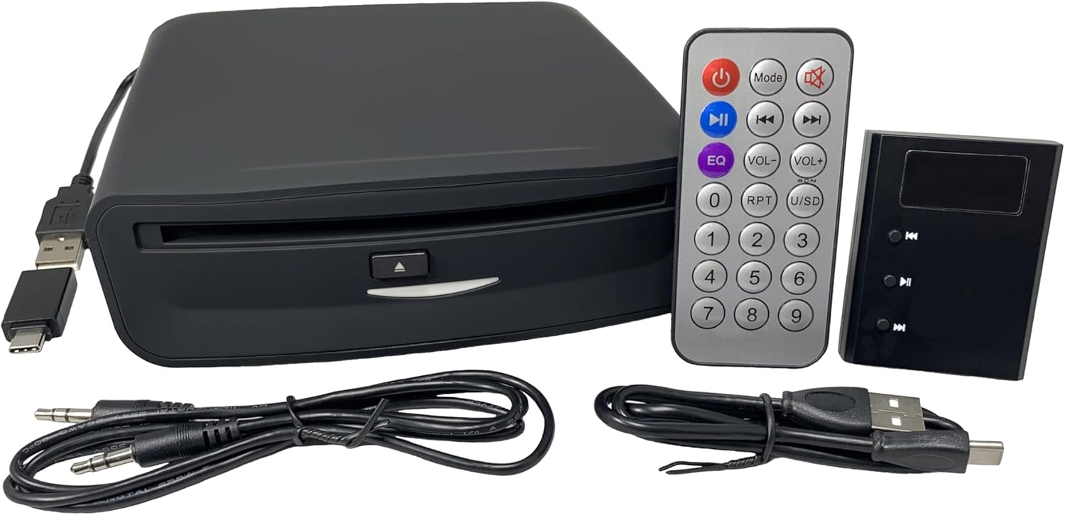 (AIE) SN-CDUSB-DLX – “Deluxe” Universal USB Integrated “Add-On” CD Player – Works with “Any” Vehicle (Kit Includes 2 Connection Types)