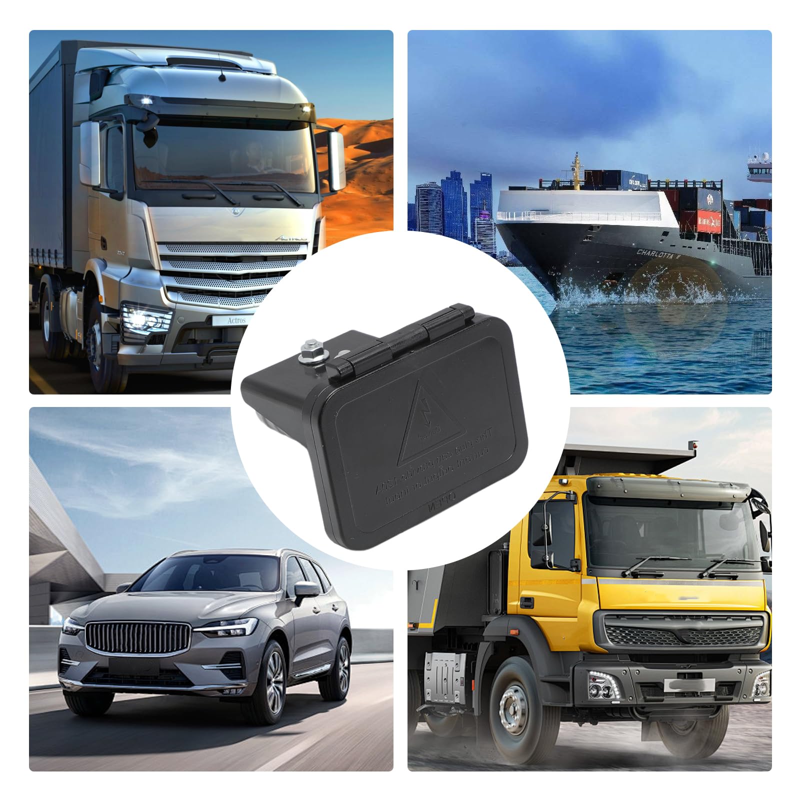 GNXfixt 120A Inbouwframe Voor Anderson Stekker – Met Afdekker En Schroeven – Geschikt Voor Auto, Camper, Boot En Zonnepanelen