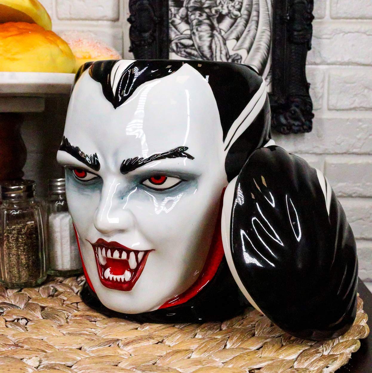 Count Dracula Cookie Jar - Gothic Halloween Decor -9