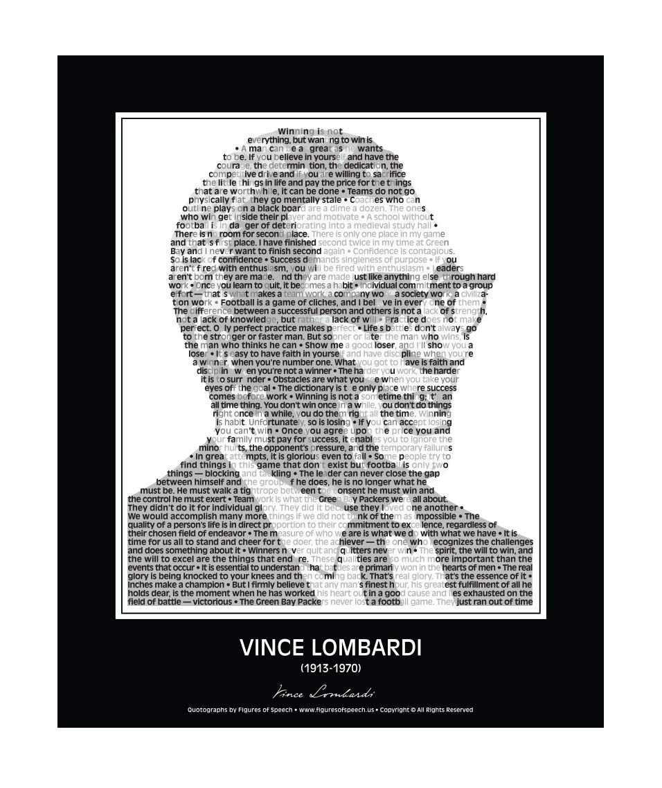 Motivational Vince Lombardi Quotes Wall Decor. Vince