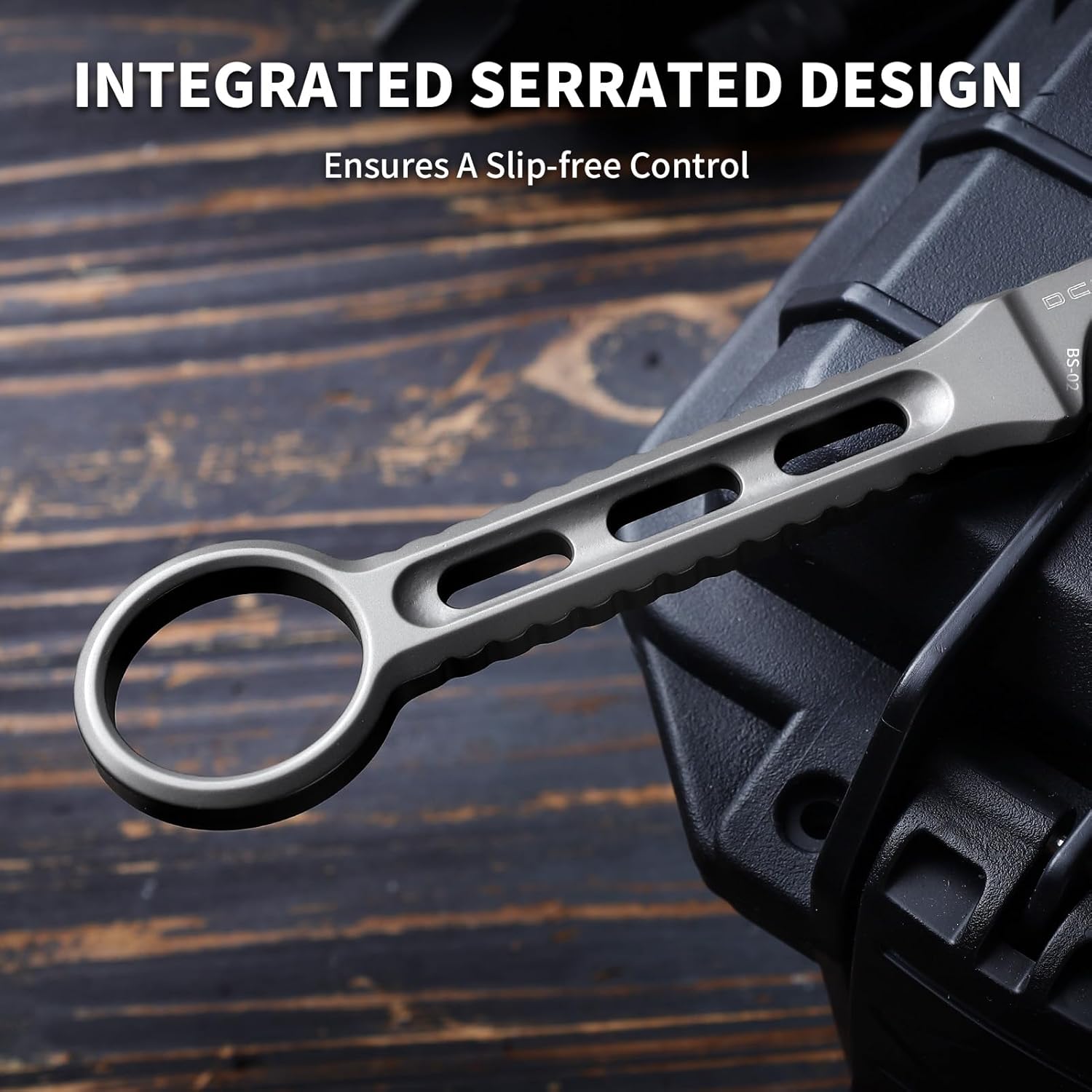 EDC Fixed Blade Knife with Sheath, Camping Knife Fixed Blade 2.83" Outdoor Survival Blade Full Tang Hunting Knives for Men Women BS-02