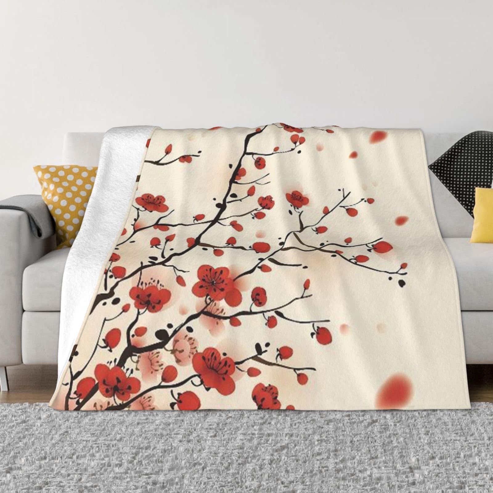 Couverture japonaise flanelle douce légère lit chambre maison