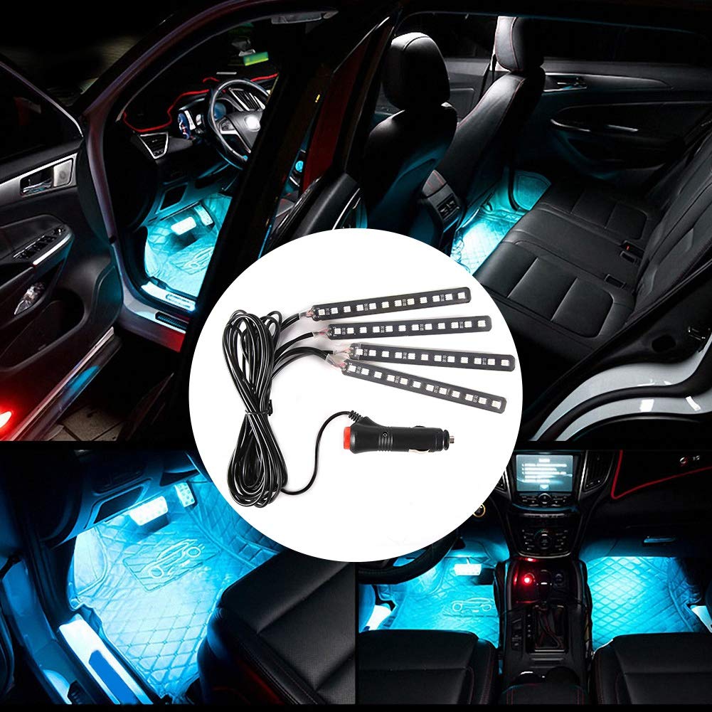 Car Rgb Led Strip 72 LED RGB Car Interior Ambient Light Strip Kit - USB Powered, Remote & App Control Led Rgb Light Strip - Foto 3