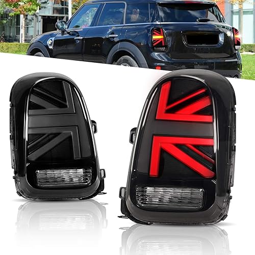 Luces traseras para MINI Countryman Cooper/Coopers Hatchback F60 2017-2020, conjunto de luces traseras JCW Union Jack para Mini F60 con señales de