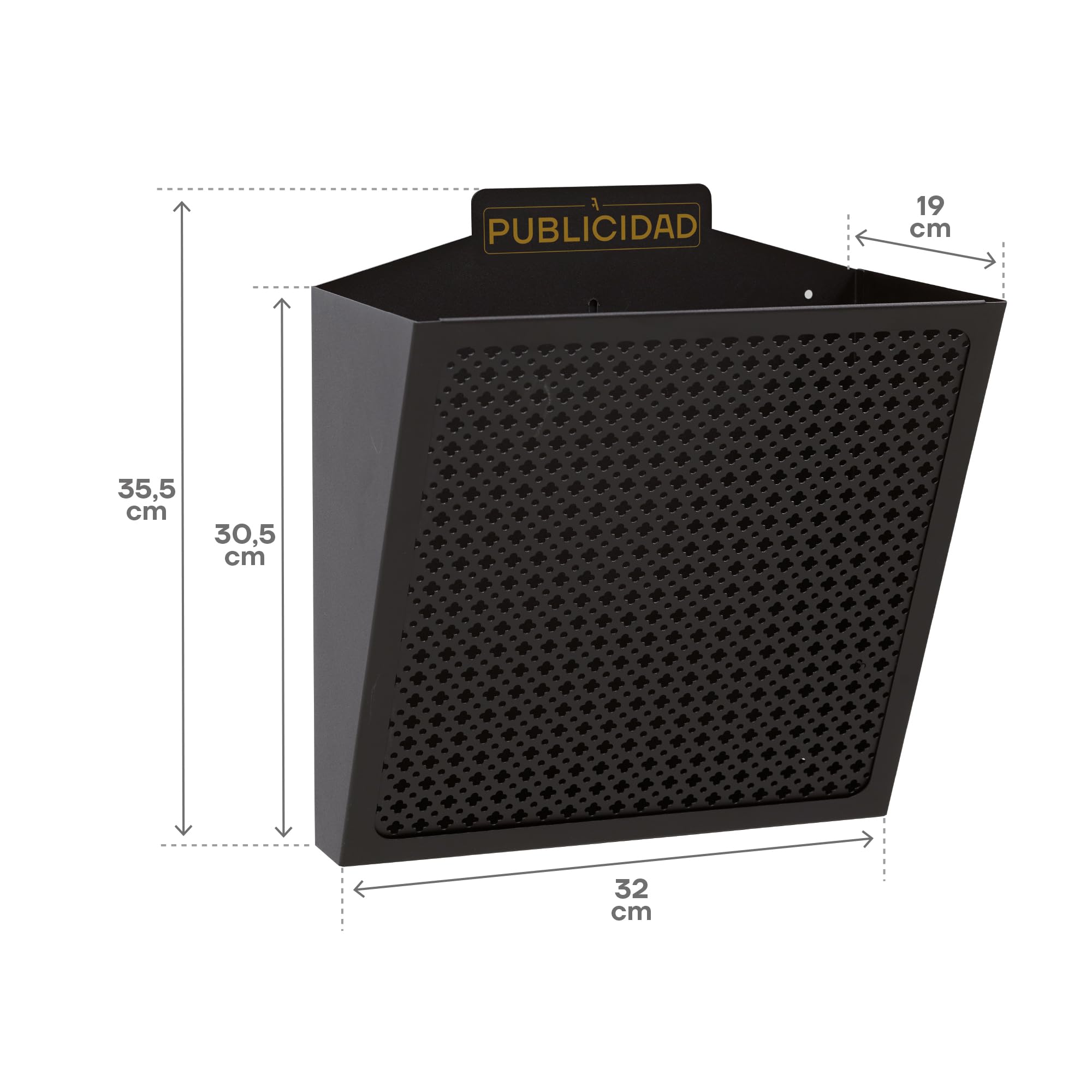 Arregui M67313 Panier à prospectus Noir