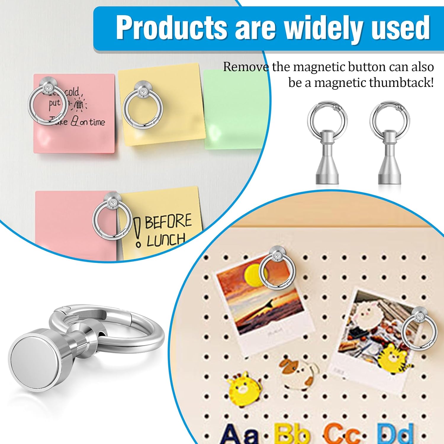 magnet hooks for key magnet hanger refrigerator magnet hooks (golden)