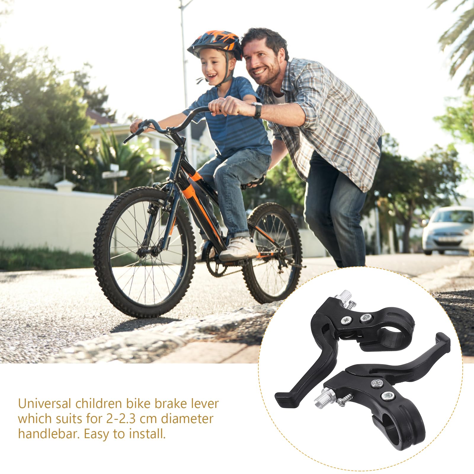 CLISPEED Bambini Bicicletta Leva del Freno Maniglia del Freno Bambini Bike Ciclismo Leve Ricambi Bici Accessori per Biciclette (Nero)