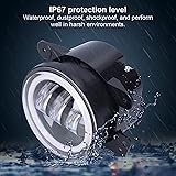 Yuecoom 10-30V Angel Eyes Light 30W 3000LM LED Antibrouillard Avant pour Voiture Camion Fourgon Remorque Universel - 2