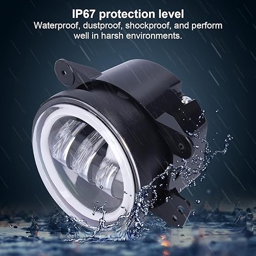 Yuecoom 10-30V Angel Eyes Light 30W 3000LM LED Antibrouillard Avant pour Voiture Camion Fourgon Remorque Universel - 2