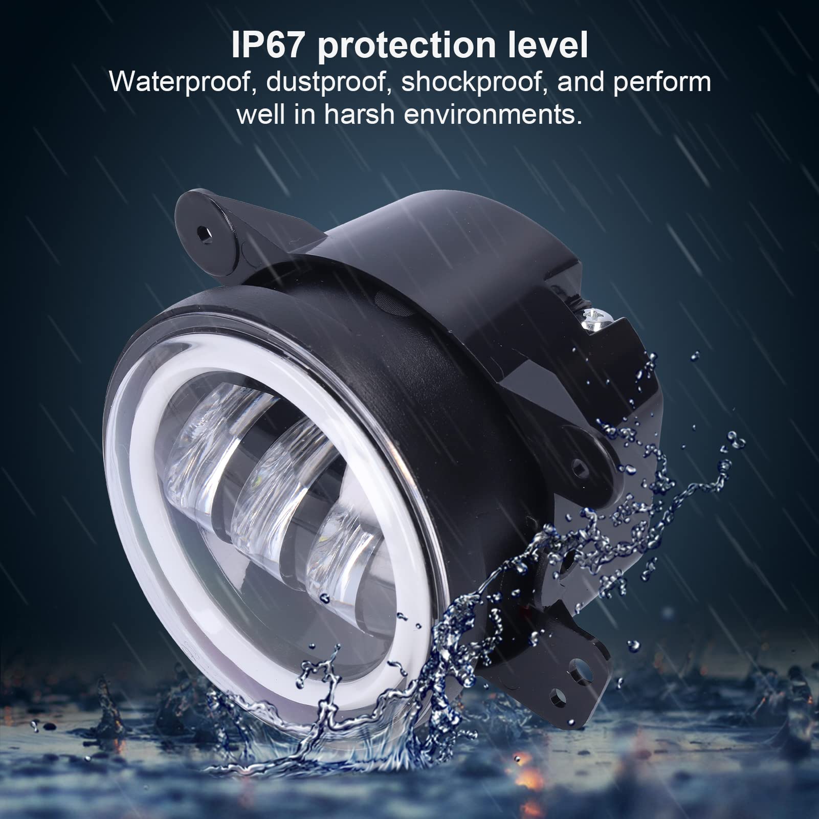 10‑30V Angel Eyes Light 30W 3000LM LED Fendinebbia anteriore per auto, camion, furgone, rimorchio universale Ricambi per automobili