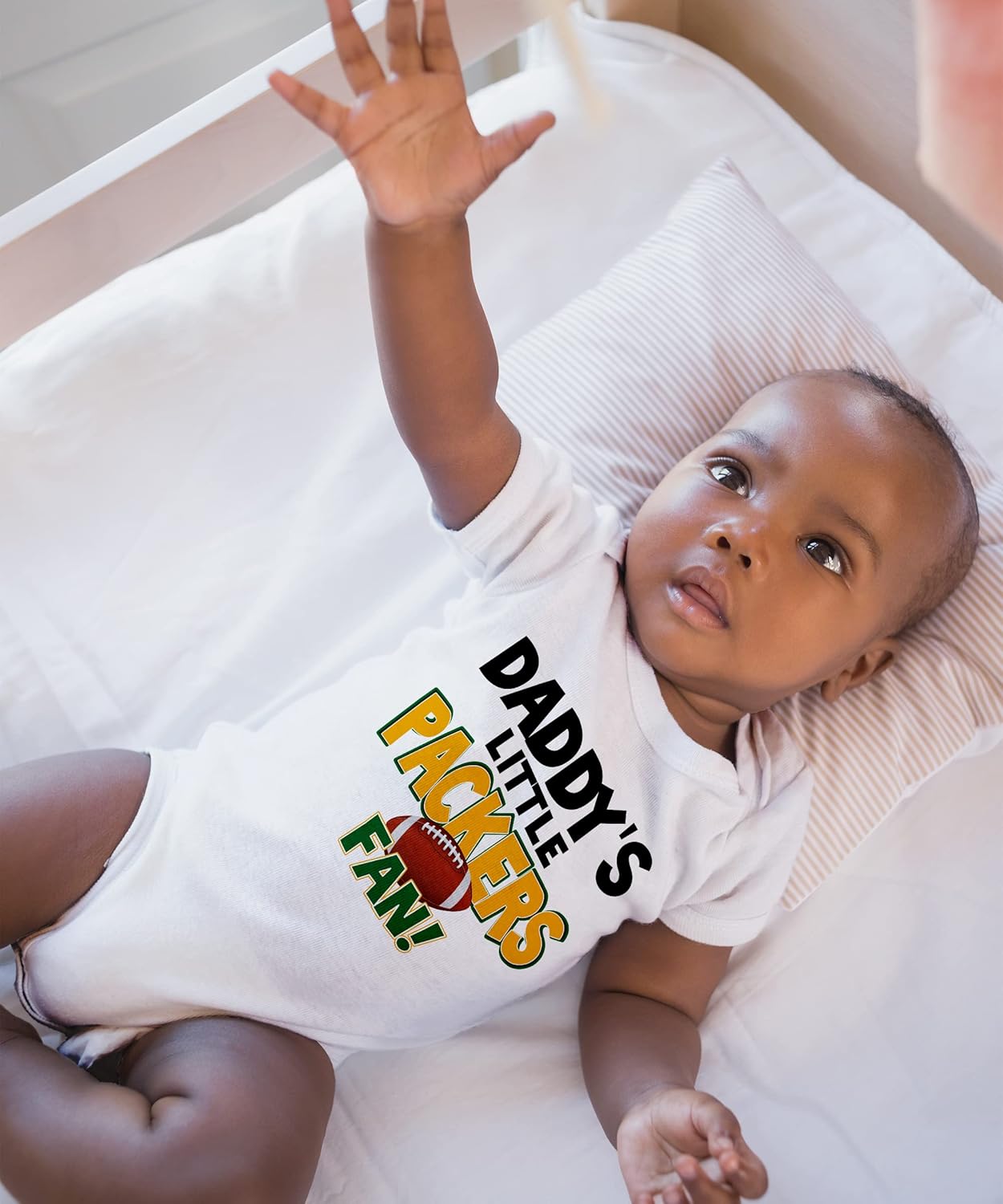 NanyCrafts Daddy's Little Packers Fan Baby Bodysuit, Baby Packers Fan