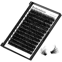 Vista 14 de Bodermincer - Bandeja grande de 240 pestañas de rizo D de 0.3 a 0.8 pulgadas (8 a 20 mm) para elegir, pestañas postizas individual para maquillaje