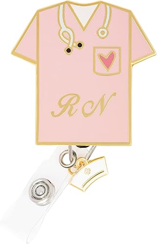 Vista 17 de First Lifesaver - gafete de identificación de enfermera – Carrete retráctil con dije para enfermeras, estudiantes de enfermería, NP (Be Kind)