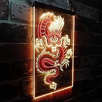 Vista 15 de ADVPRO Chinese Dragon Room Display Dual Color LED Neon Sign Green & Red 16" x 24" st6s46-i3225-gr
