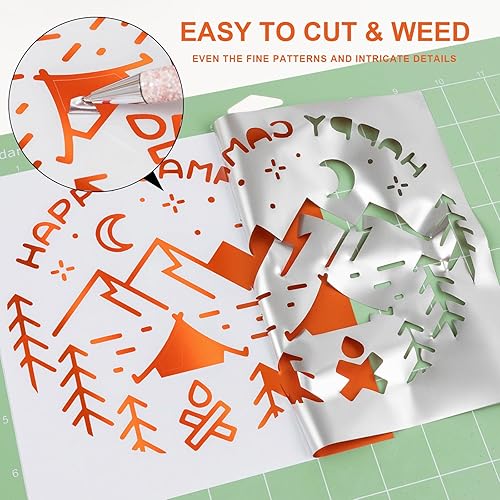 Miniatura 2 de VINYL FROG Vinilo adhesivo metálico mate, rollo de vinilo permanente de 12 pulgadas x 6 pies, color naranja metálico, vinilo adhesivo satinado