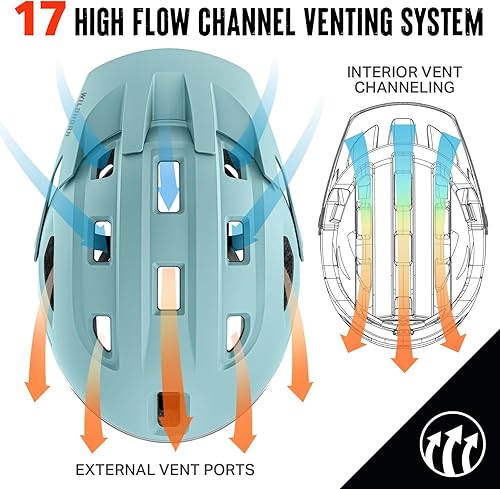 Miniatura 4 de Wildhorn Corvair - Casco de bicicleta de montaña para hombres y mujeres con máxima ventilación, sistema de ajuste FTA y visera ajustable. Cascos de