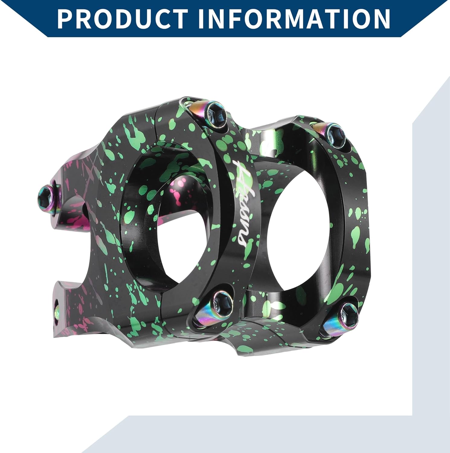 Bike Stem/Short Handlebar Adjustable Stem/for Mountain Bike Durable Aluminum Alloy 35mm Stem Length/ 1Pcs Green Pink