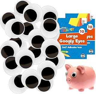 20pk Large Googly Eyes Self Adhesive | 40mm DIY Art Craft Eyes Stick On Googly Eyes Large | 4cm Big Googly Eyes Stick On Eyes for Crafts Eye Stickers | Googly Eye Googley Eyes Goggly Eyes Sticky Eyes