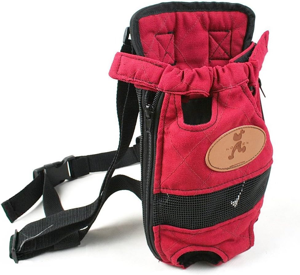 OLizee Portable Legs Out Pet Front Carrier Pet Travel Carrier Cat Dog Backpack Pet Carrier Bag, Size S