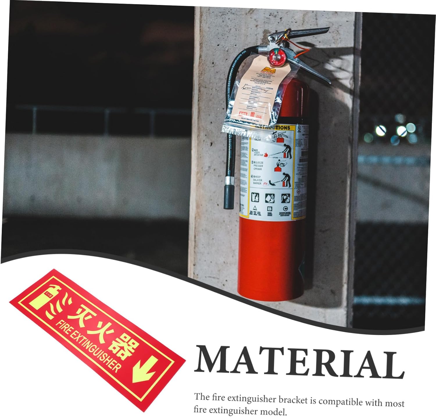 Adjustable Fire Extinguisher Bracket Wall Mount Rack Holder Thickened Straps for Extinguishers Strong Load Capacity for Home Office Vehicle Boat Classroom Safety