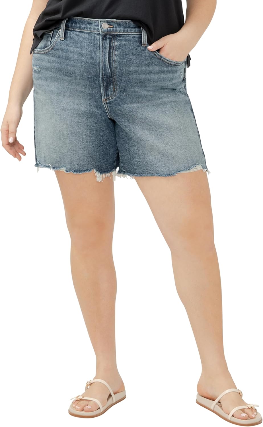 Silver Jeans Co. Women's Plus Size Highly Desirable High Rise Shorts