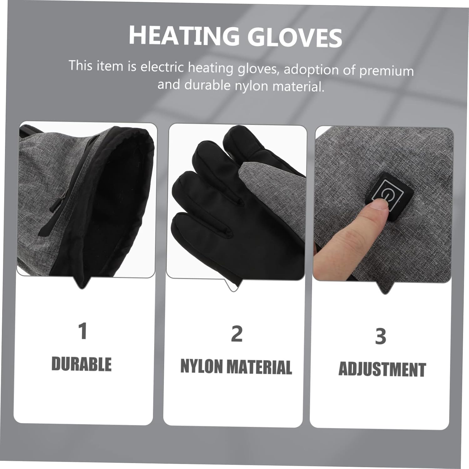 Totority Outdoor Thermal Mitts for Men Heated Gloves 3 Heat Settings Ideal for Winter Riding Skiing and Hiking