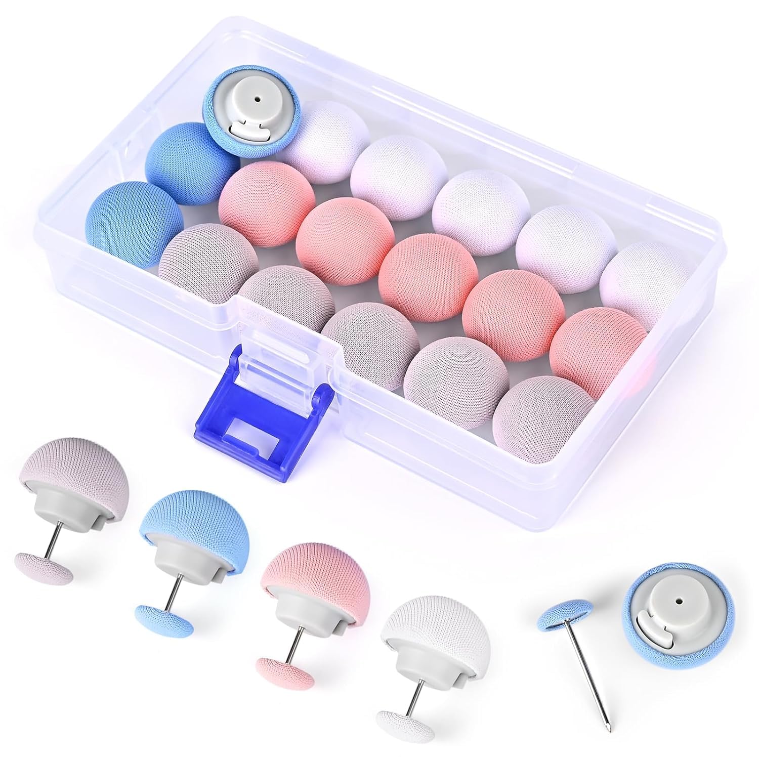Duvet Holder Pack of 16 Duvet Cover Clips Duvet Holder Quilt Fixer Duvet Cover Clips Duvet Pins Mushroom Attachment Clip with Button(Multy Color)-image-14