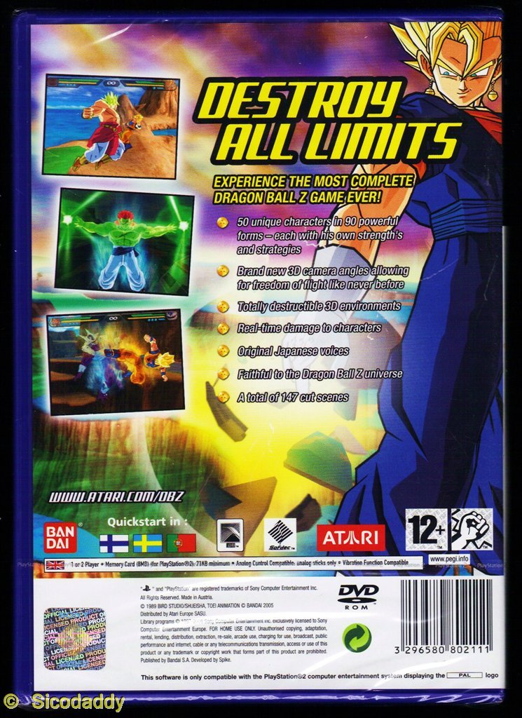 Dragon Ball Z Budokai Tenkaichi 1 - PS2 PlayStation 2 - PAL FR Francais Complet