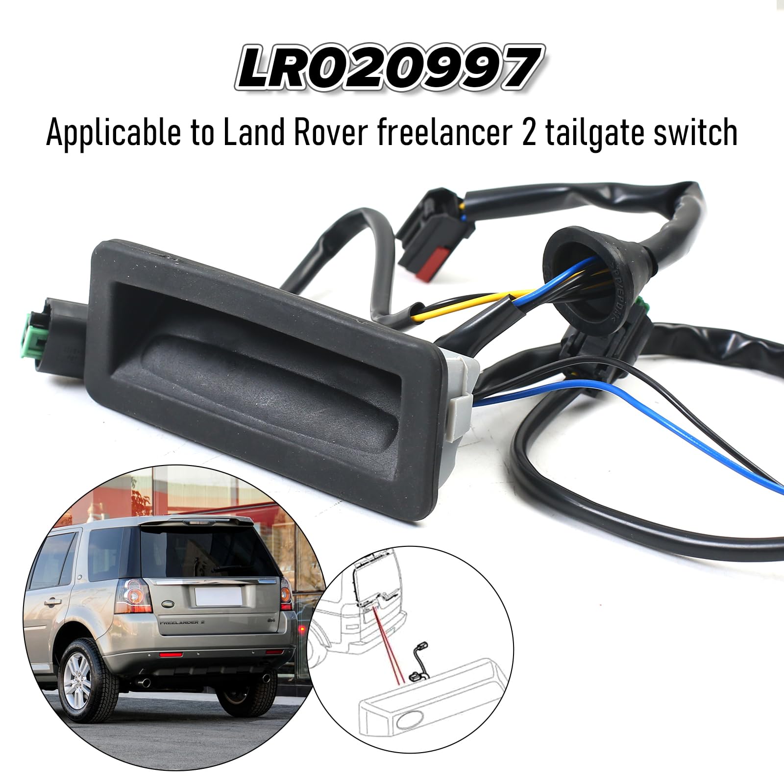 Trunk Tailgate Lock Release Handle Switch For Land Rover Freelander 2 LR020997 LR079909 LR042648 LR002219